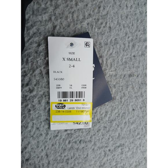 Lands End Swim Top Womens XS Size 2-4 Black Tankini Swimsuit Pool Beach NWT - Picture 3 of 7